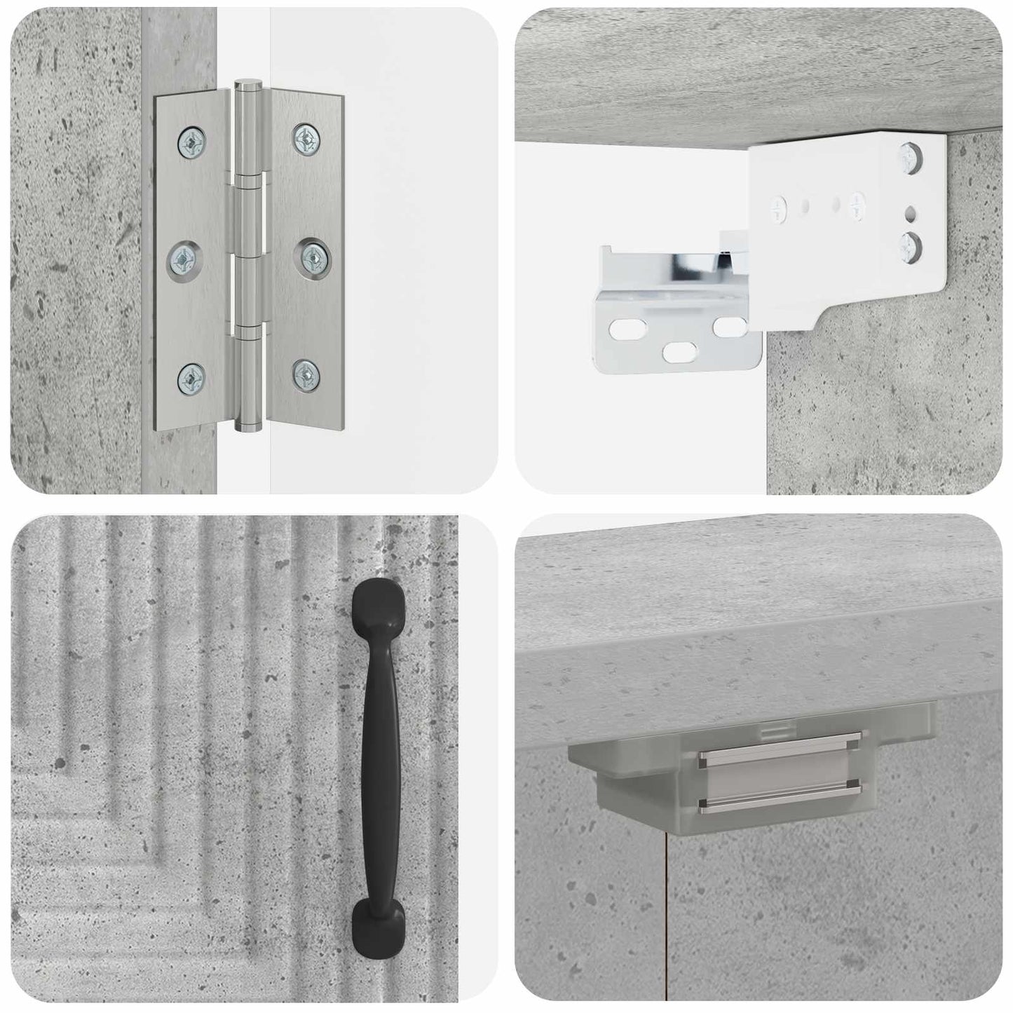 Dartbord Kabinet HAARLEM Betongrijs 52,5 x 10,5 x 53,5 cm
