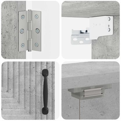 Dartbord Kabinet HAARLEM Betongrijs 52,5 x 10,5 x 53,5 cm