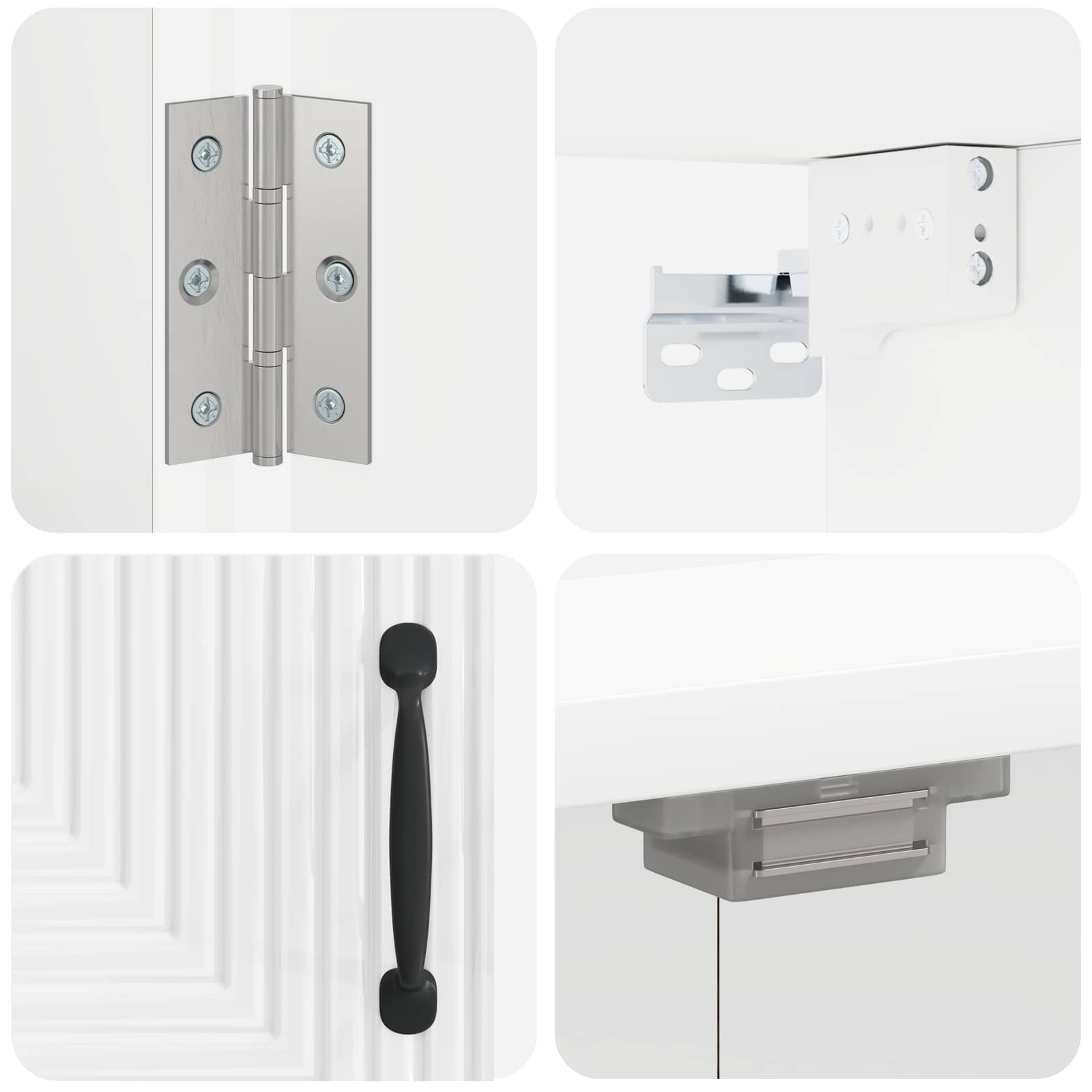Dartbord Kabinet HAARLEM Hoogglans Wit 52,5 x 10,5 x 53,5 cm