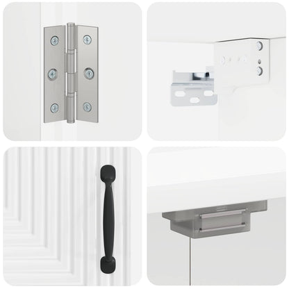 Dartbord Kabinet HAARLEM Hoogglans Wit 52,5 x 10,5 x 53,5 cm