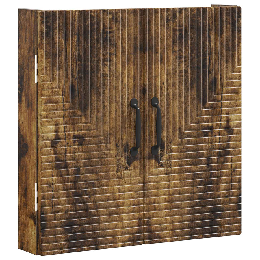 Dartbord Kabinet HAARLEM Gerookt eiken 52,5 x 10,5 x 53,5 cm