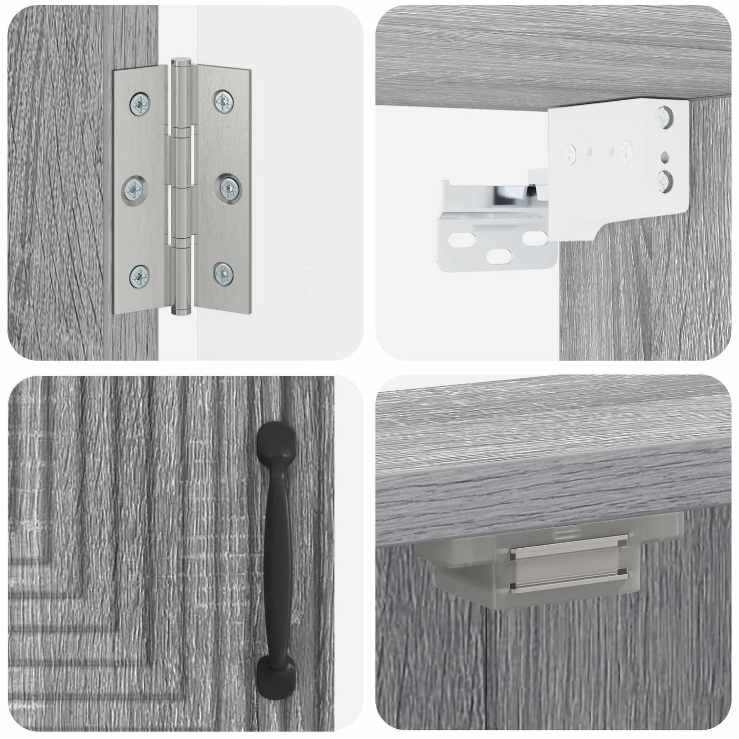 Dartbord Kabinet HAARLEM Grijs Sonoma 52,5 x 10,5 x 53,5 cm
