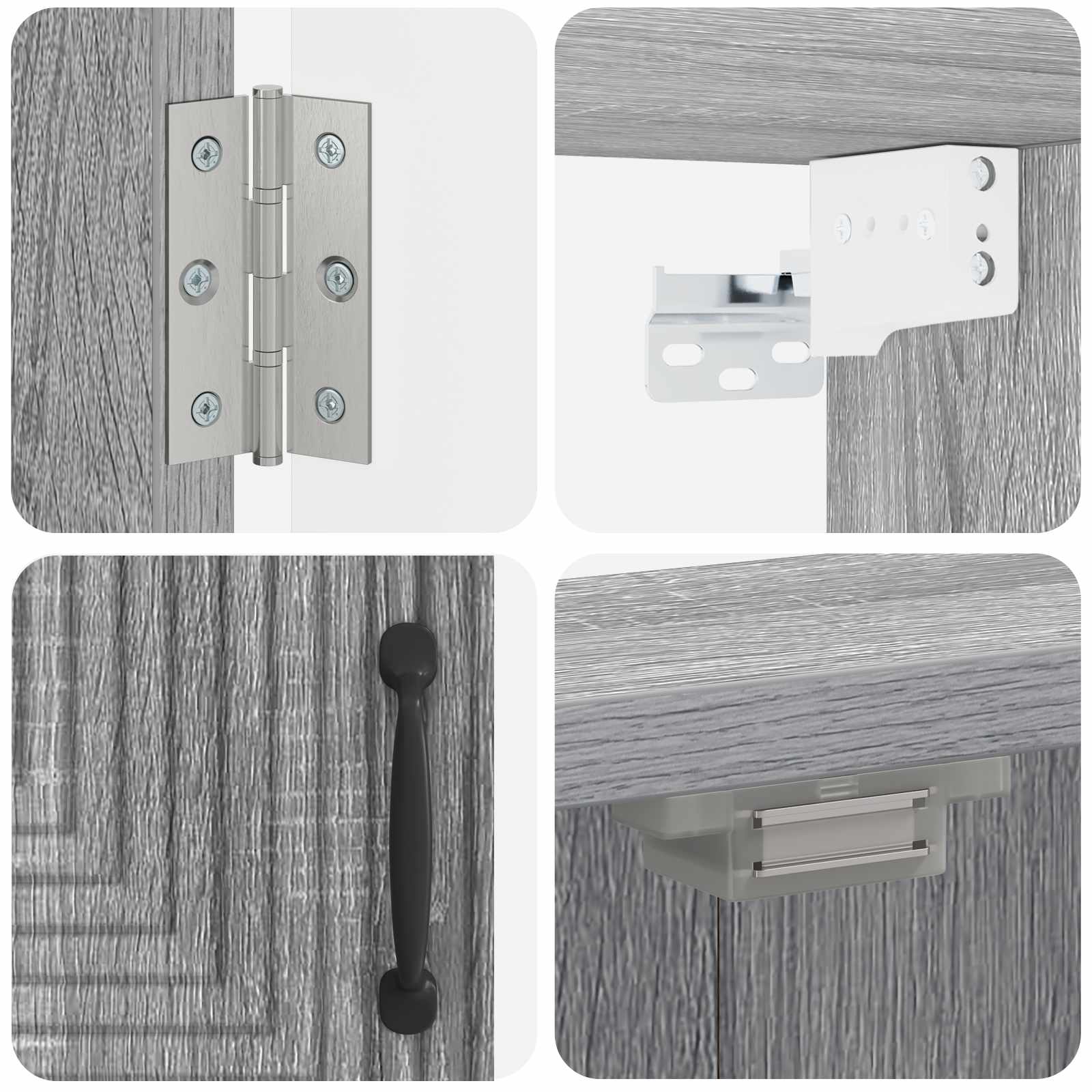 Dartbord Kabinet HAARLEM Grijs Sonoma 52,5 x 10,5 x 53,5 cm