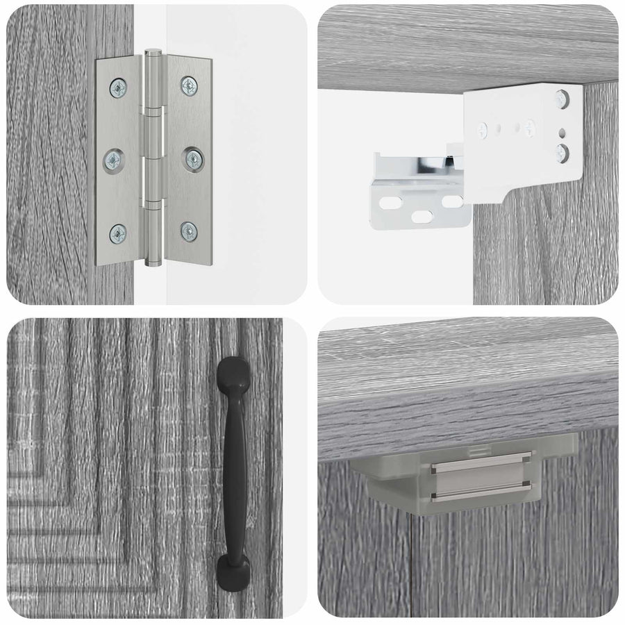 Dartbord Kabinet HAARLEM Grijs Sonoma 52,5 x 10,5 x 53,5 cm