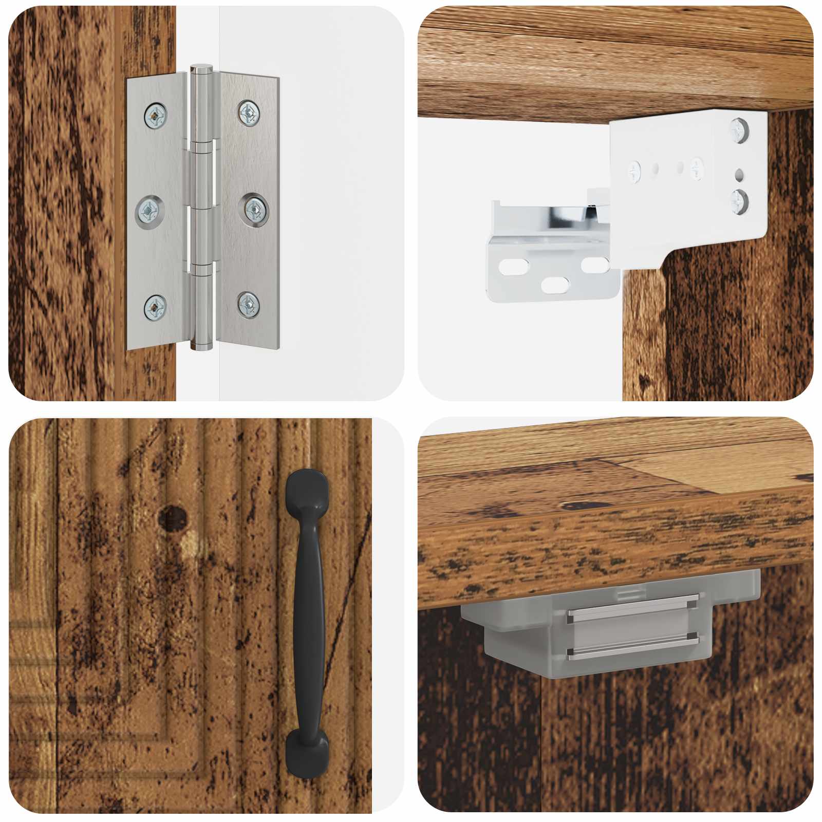 Dartbord Kabinet HAARLEM Oud hout 52,5 x 10,5 x 53,5 cm