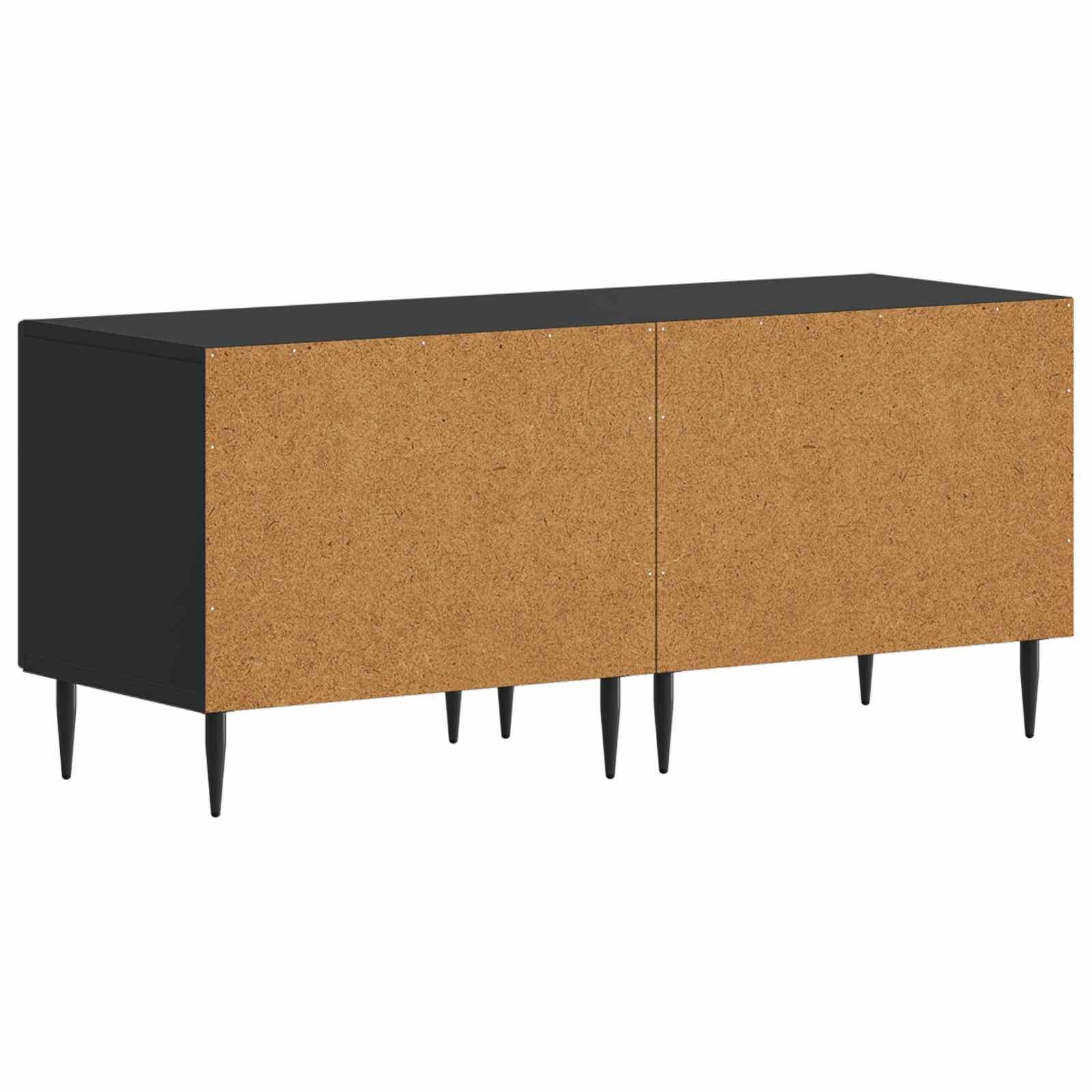 Tv-meubel Zwart Bewerkt hout