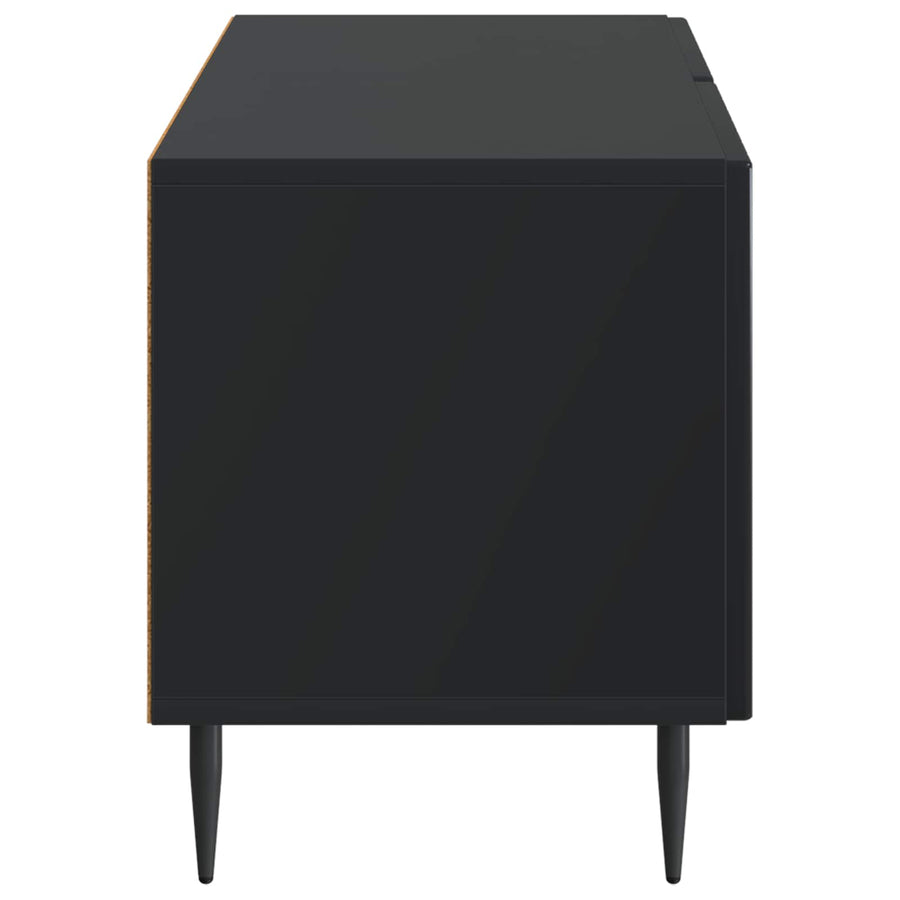 Tv-meubel Zwart Bewerkt hout