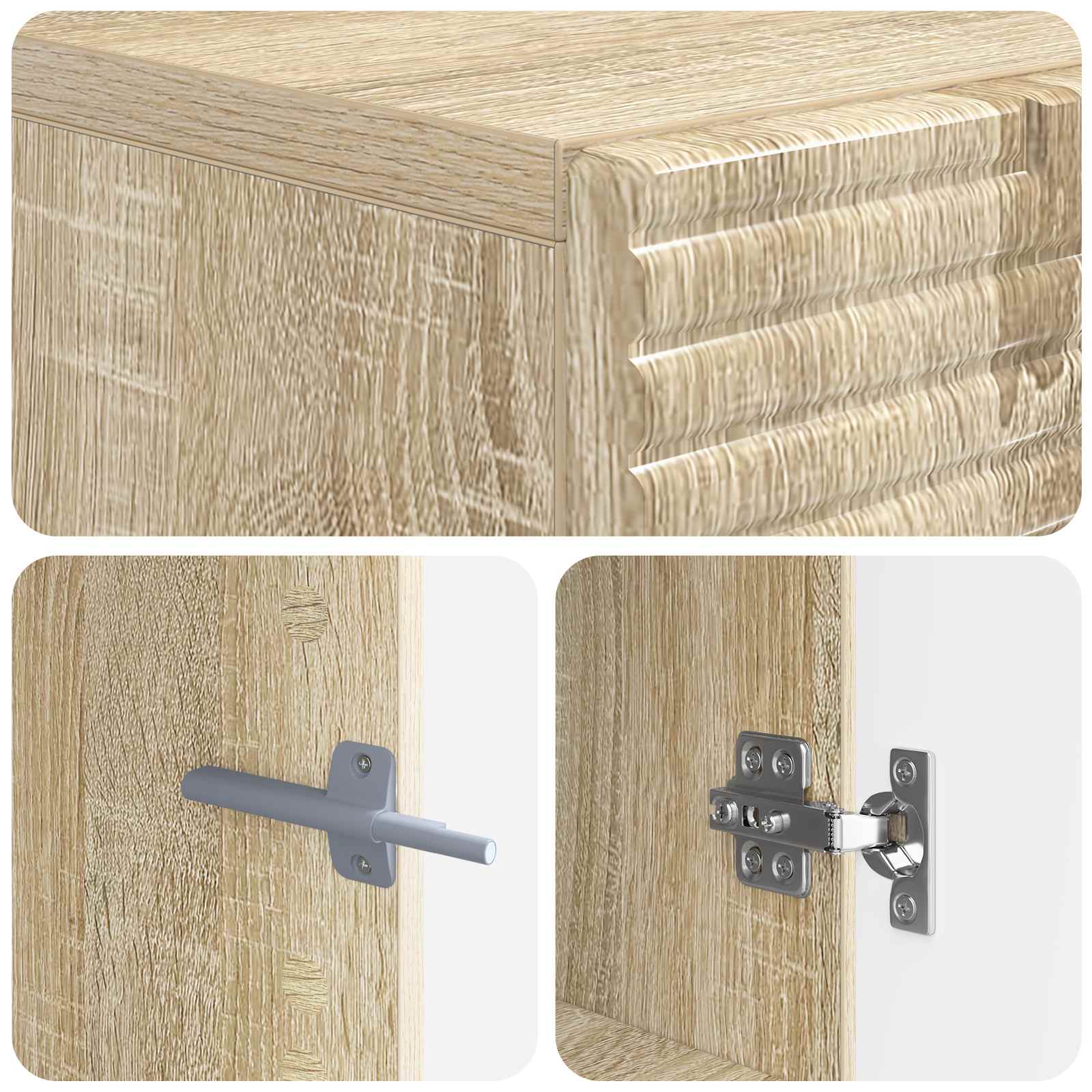 Tv-meubel Sonoma Eiken Bewerkt hout