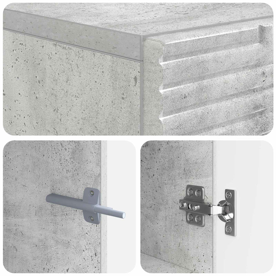 Tv-meubel Betongrijs Bewerkt hout