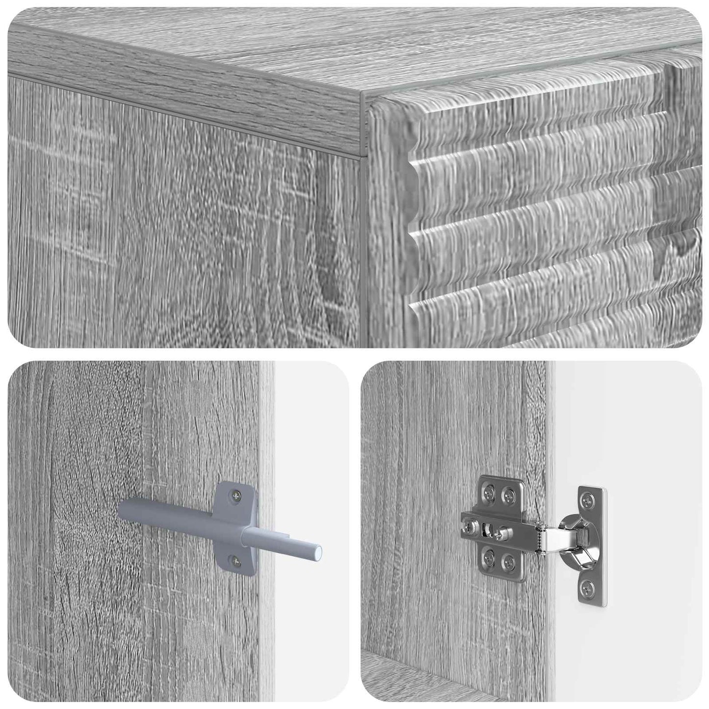 Tv-meubel Grijs Sonoma Bewerkt hout