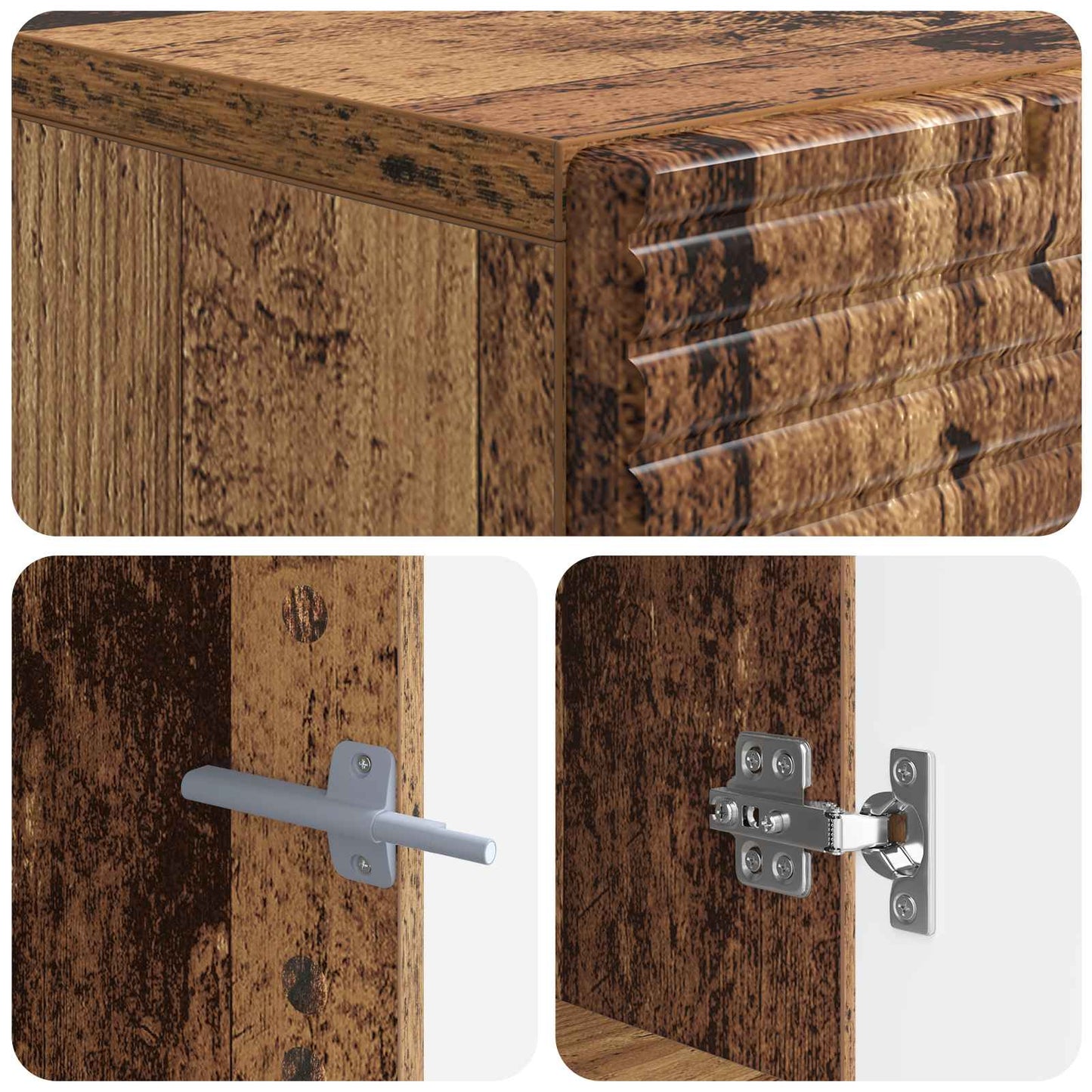 Tv-meubel Oud hout Bewerkt hout