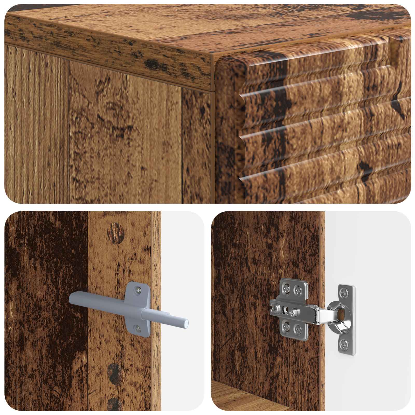 Tv-meubel Oud hout Bewerkt hout