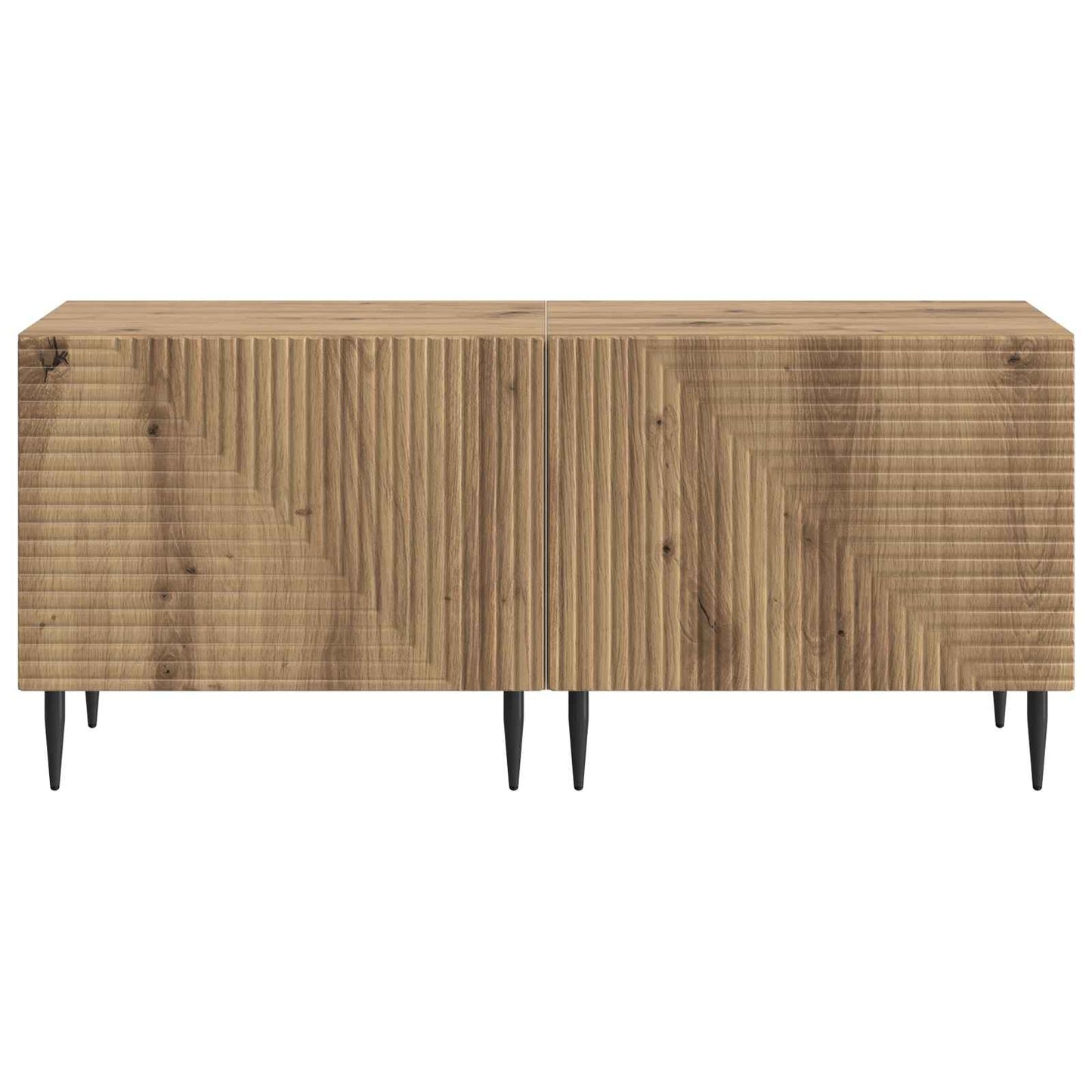 Tv-meubel Artisanaal eiken Bewerkt hout