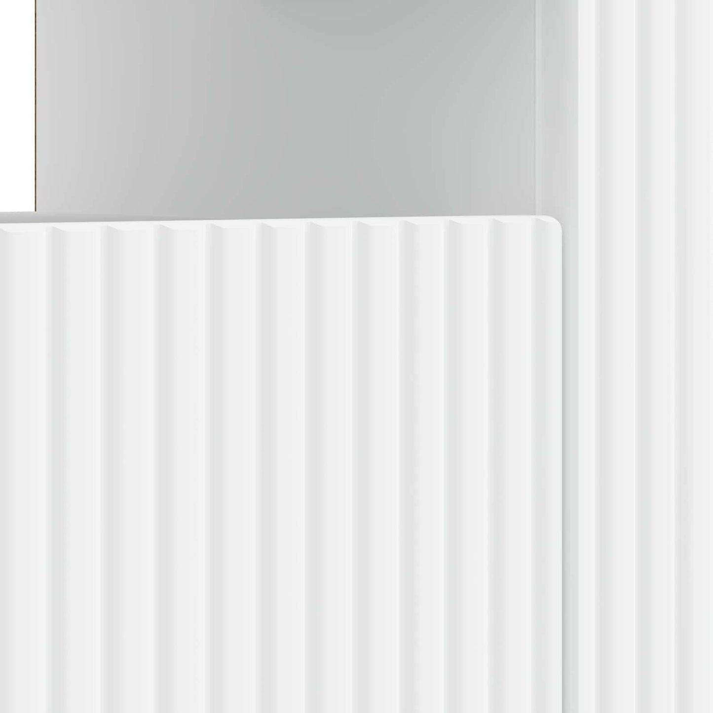 LED tv-meubel Wit Bewerkt hout