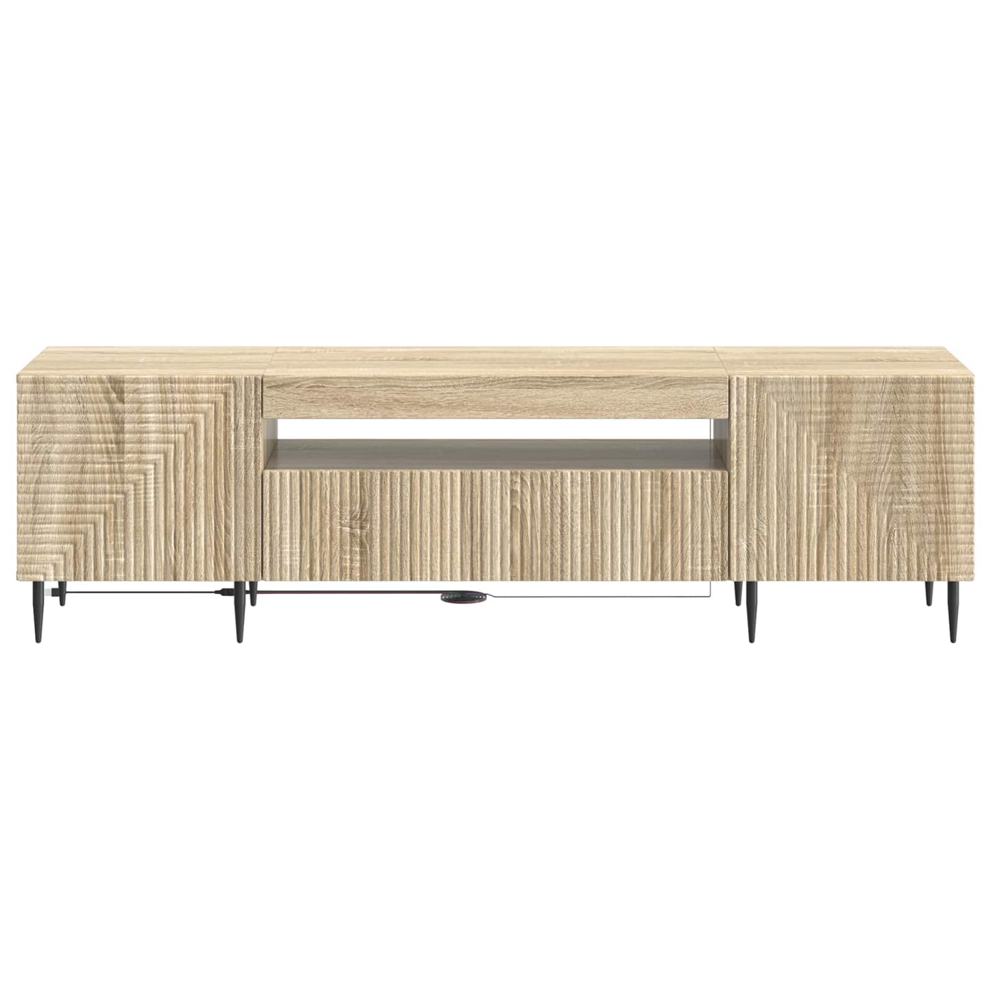 LED tv-meubel Sonoma Eiken Bewerkt hout