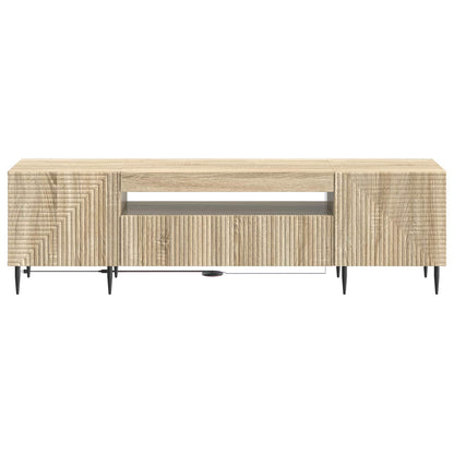 LED tv-meubel Sonoma Eiken Bewerkt hout