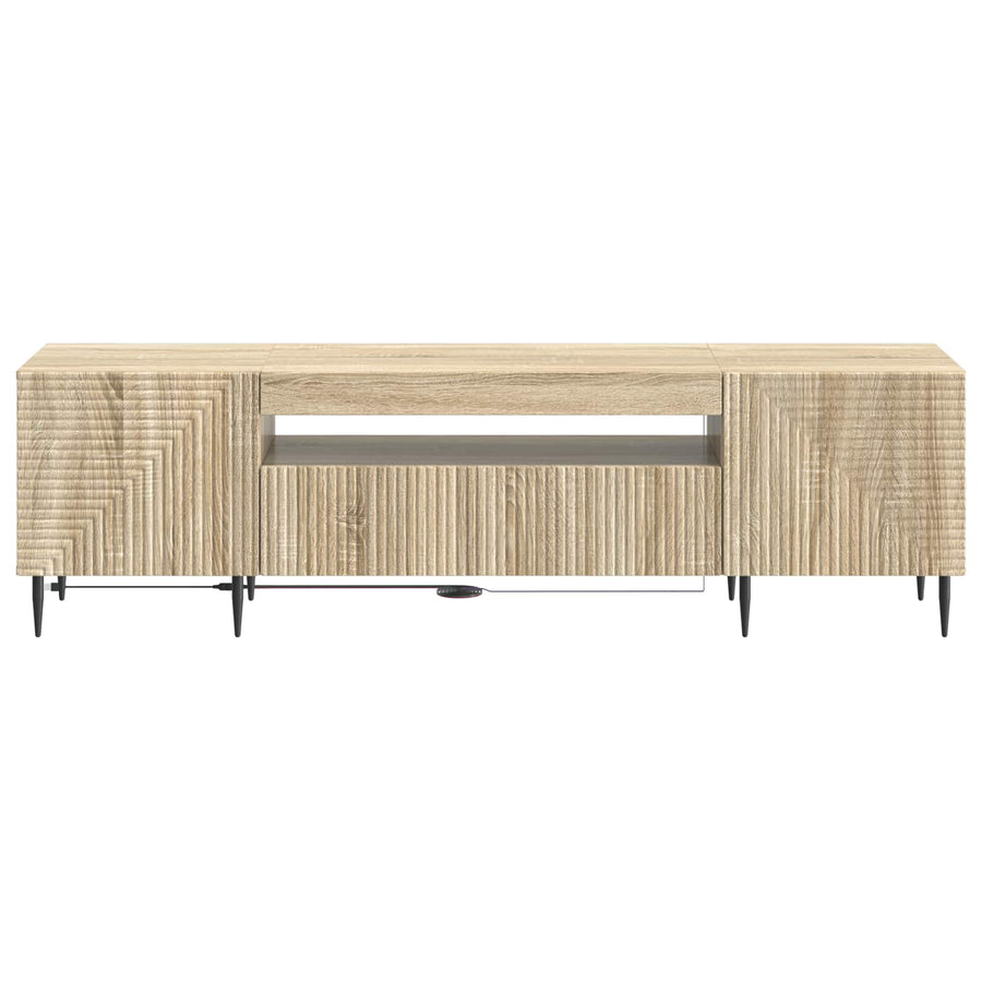 LED tv-meubel Sonoma Eiken Bewerkt hout