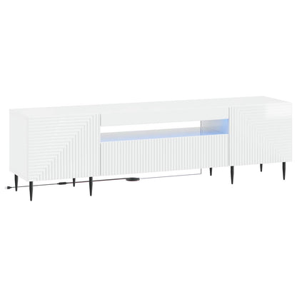 LED tv-meubel Hoogglans Wit Bewerkt hout