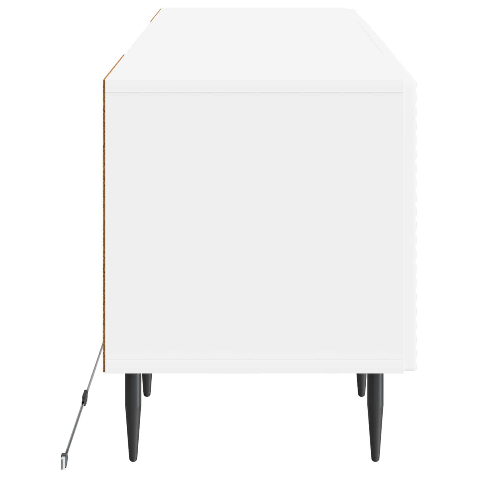 LED tv-meubel Hoogglans Wit Bewerkt hout