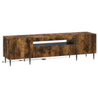 Tv-meubel gerookt eiken 120x30x40 cm bewerkt hout