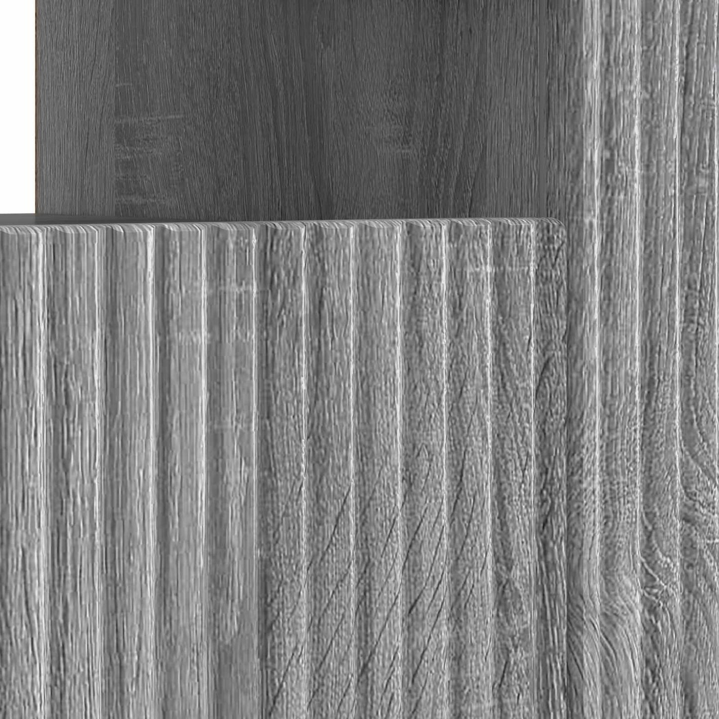 LED tv-meubel Grijs Sonoma Bewerkt hout