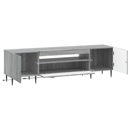 LED tv-meubel Grijs Sonoma Bewerkt hout