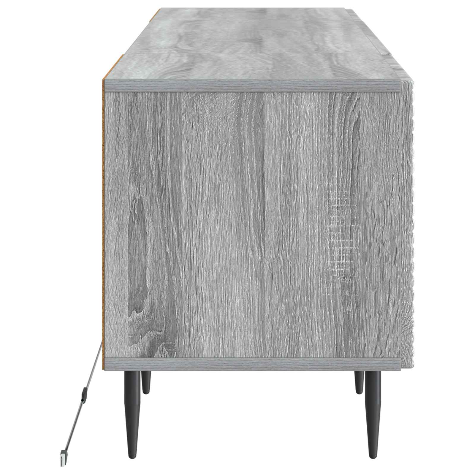 LED tv-meubel Grijs Sonoma Bewerkt hout