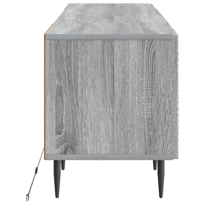 LED tv-meubel Grijs Sonoma Bewerkt hout