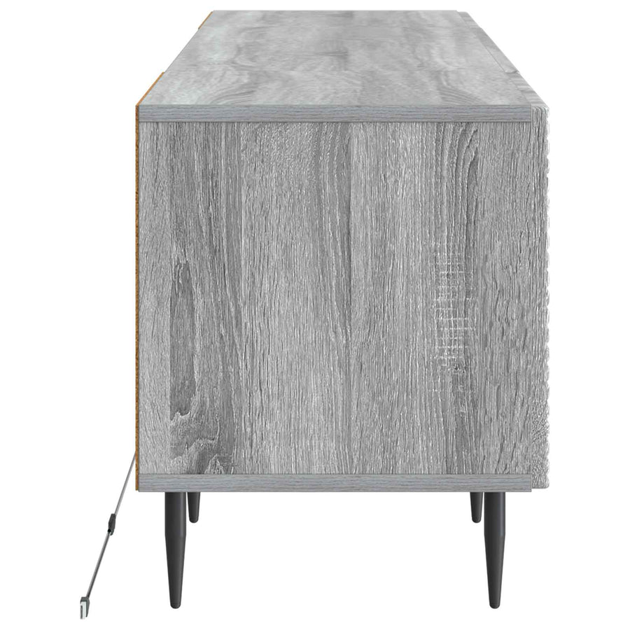 LED tv-meubel Grijs Sonoma Bewerkt hout