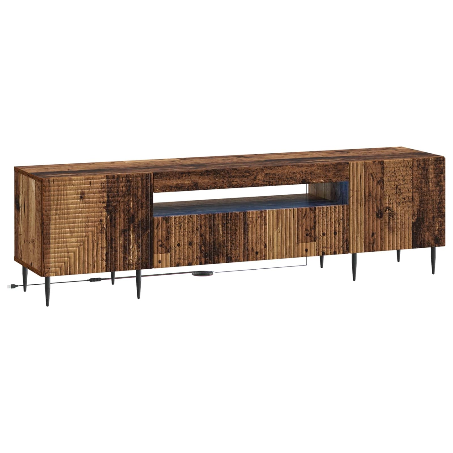 LED tv-meubel Oud hout Bewerkt hout