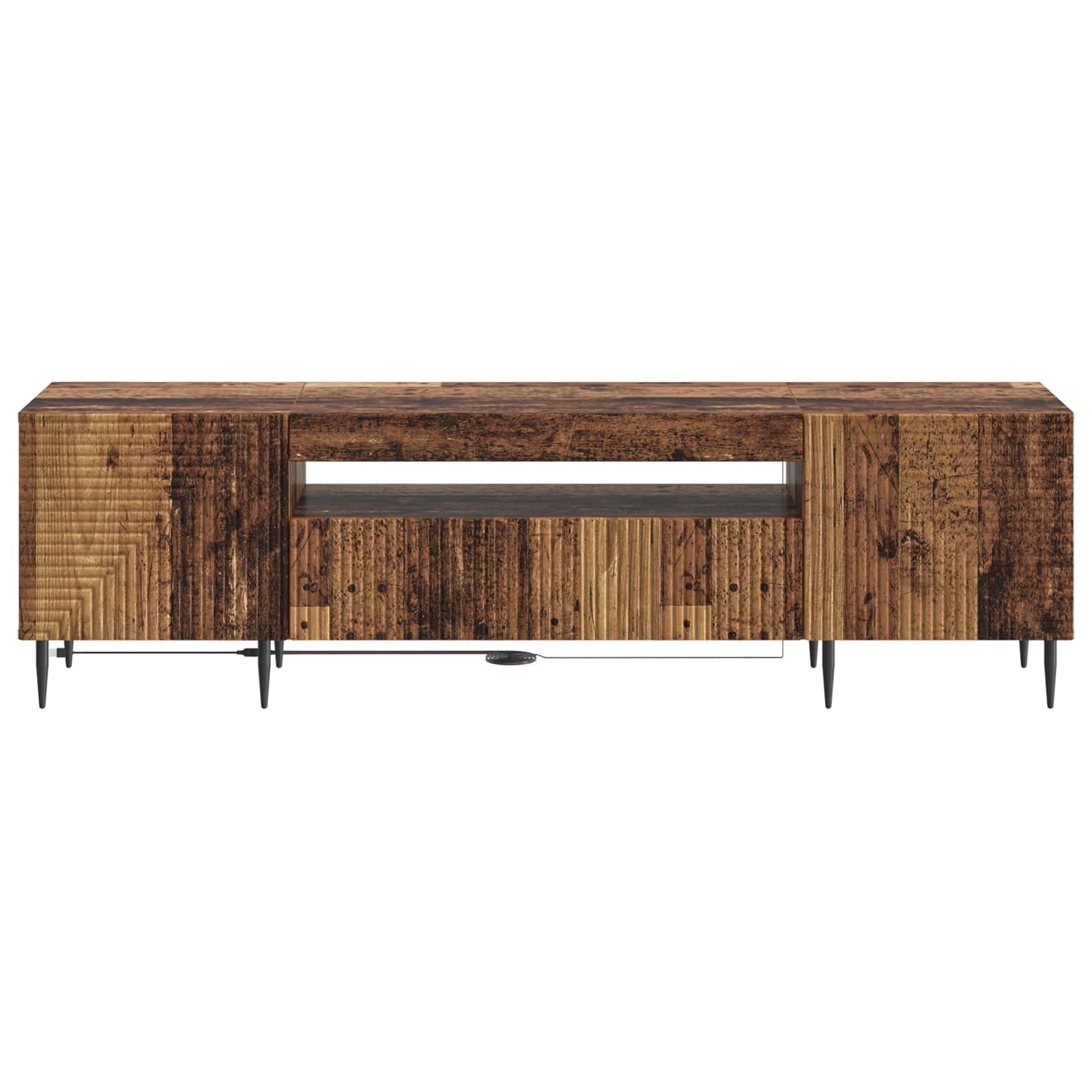 LED tv-meubel Oud hout Bewerkt hout