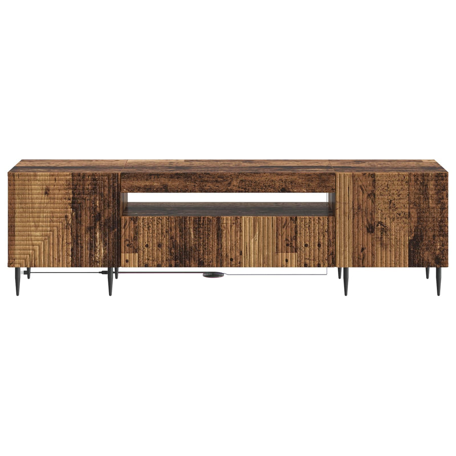 LED tv-meubel Oud hout Bewerkt hout