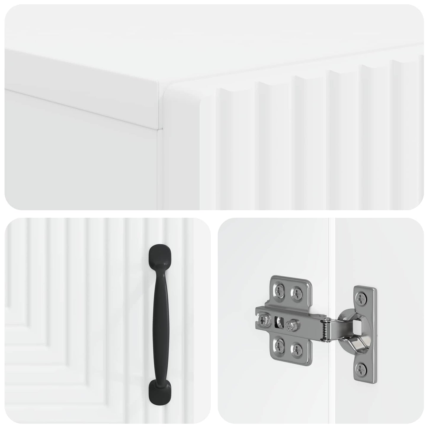 Toiletkast HAARLEM Wit 66 x 25,5 x 190 cm Bewerkt hout