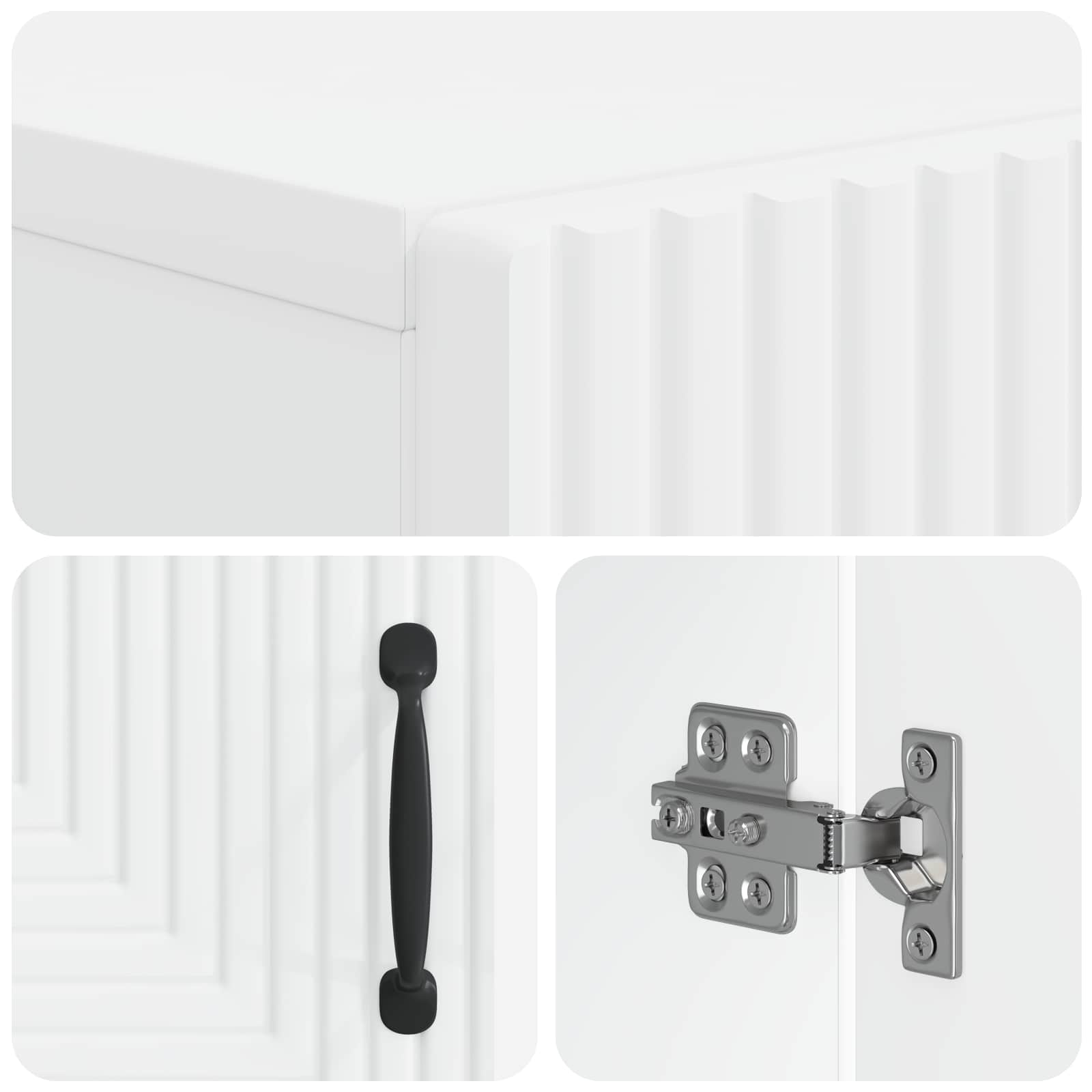 Toiletkast HAARLEM Wit 66 x 25,5 x 190 cm Bewerkt hout