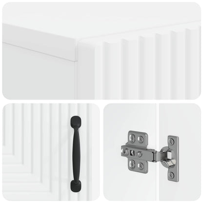 Toiletkast HAARLEM Wit 66 x 25,5 x 190 cm Bewerkt hout