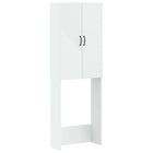Toiletkast 66x25,5x190 cm wit bewerkt hout