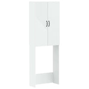 Toiletkast 66x25,5x190 cm wit bewerkt hout