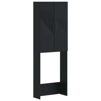 Toiletkast HAARLEM Zwart 66 x 25,5 x 190 cm Bewerkt hout