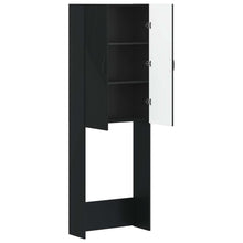 Toiletkast HAARLEM Zwart 66 x 25,5 x 190 cm Bewerkt hout