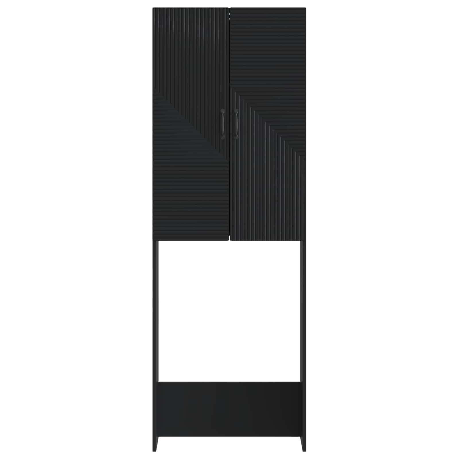 Toiletkast HAARLEM Zwart 66 x 25,5 x 190 cm Bewerkt hout