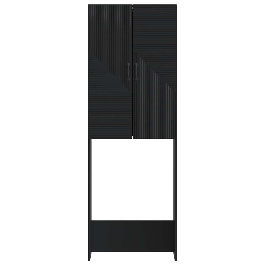 Toiletkast HAARLEM Zwart 66 x 25,5 x 190 cm Bewerkt hout