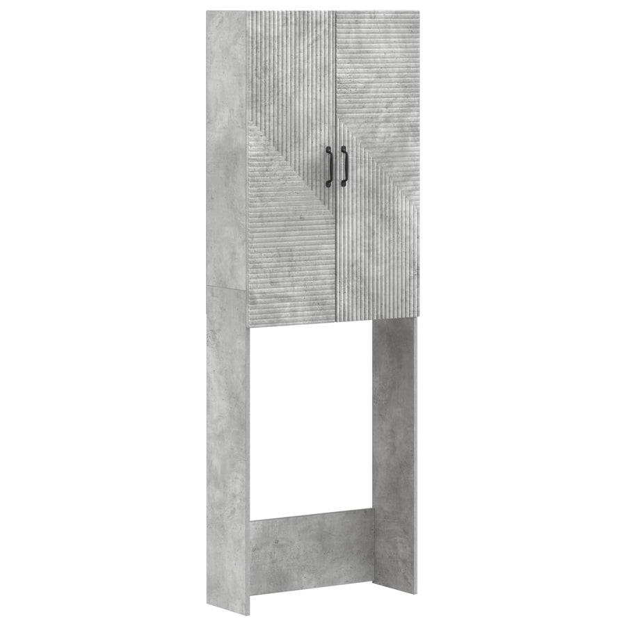 Toiletkast HAARLEM Betongrijs 66 x 25,5 x 190 cm Bewerkt hout