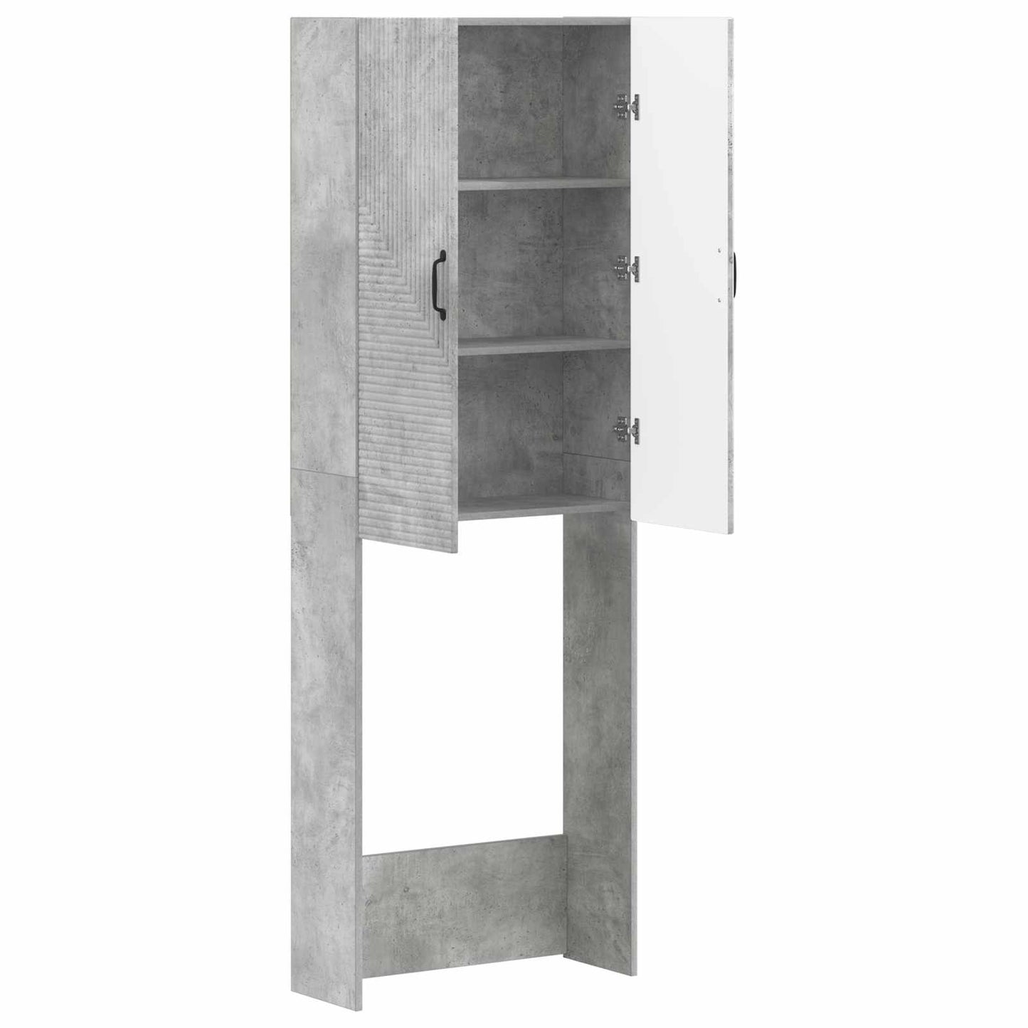 Toiletkast HAARLEM Betongrijs 66 x 25,5 x 190 cm Bewerkt hout
