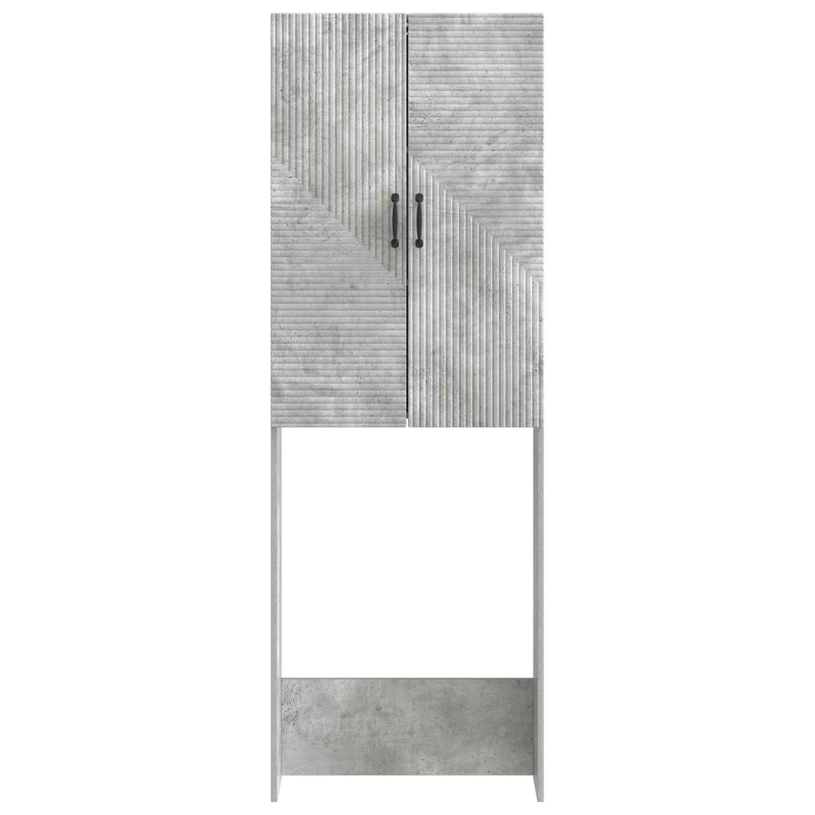 Toiletkast HAARLEM Betongrijs 66 x 25,5 x 190 cm Bewerkt hout