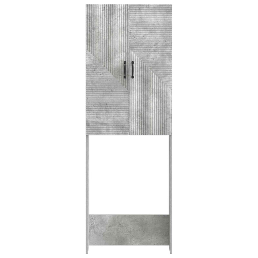 Toiletkast HAARLEM Betongrijs 66 x 25,5 x 190 cm Bewerkt hout