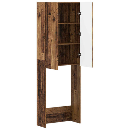 Toiletkast HAARLEM Oud hout 66 x 25,5 x 190 cm Bewerkt hout