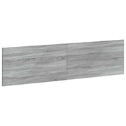 Hoofdeinde wandmontage 200x3x50 cm grijs Sonoma bewerkt hout