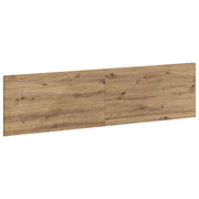 Hoofdbord wandmontage 200x3x50 cm bewerkt hout artisanaal eiken