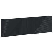 Hoofdeinde HAARLEM 180x3x50 cm zwart bewerkt hout muurmontage