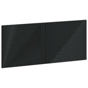 Hoofdeinde HAARLEM 120x50 cm bewerkt hout zwart wandmontage